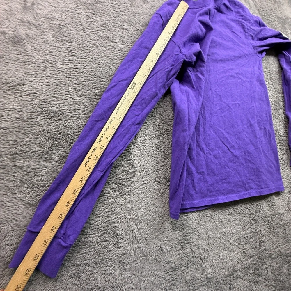 Trader Joe's Crew Employee Work Shirt NWOT Crew Neck Long Sleeve Uni S Purple